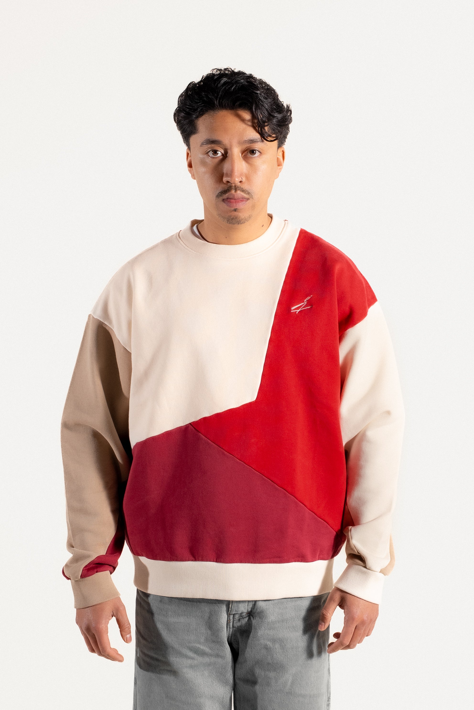 Cadenza Crewneck - Ivory Red