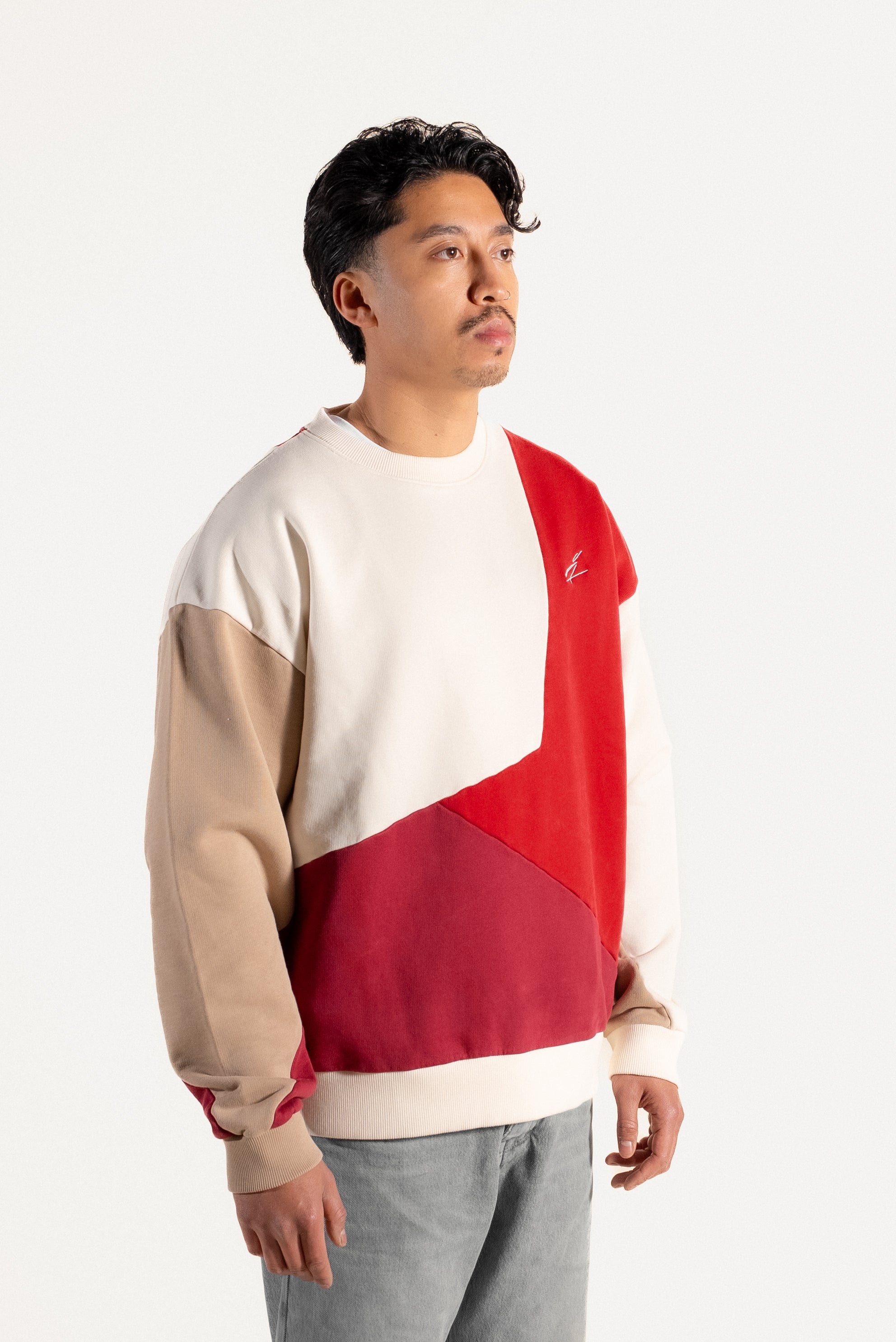 Cadenza Crewneck - Ivory Red